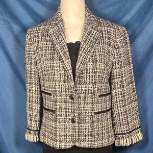 Etcetera Black and White Tweed Blazer. 🖤🤍
